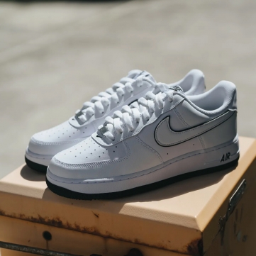 nike air force 1   07 low white black outline swoosh