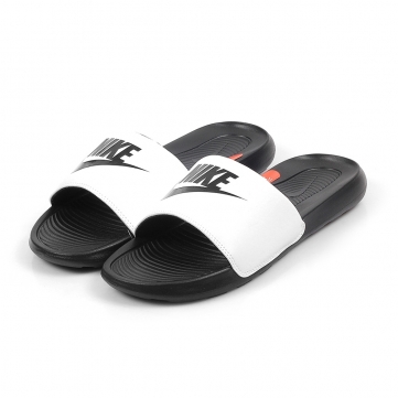 nike victori one slide black white