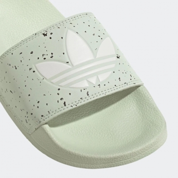 adidas adilette lite slides linen green speckled