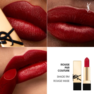 son ysl rouge pur couture satin lipstick latex love edition   rouge muse