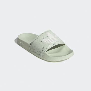 adidas adilette lite slides linen green speckled