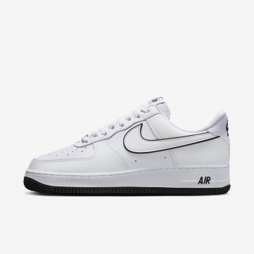 nike air force 1   07 low white black outline swoosh