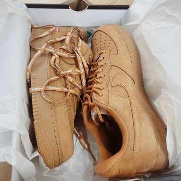 nike air force 1 low wheat x supreme